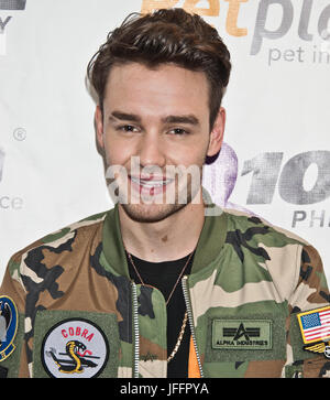 Bala Cynwyd, PA, USA. 27 Juin, 2017. L'anglais Liam Payne Singer-Songwriter Visites Q102's Performance Theatre. Banque D'Images