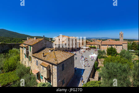 Monteriggioni ville médiévale en Toscane Italie Banque D'Images