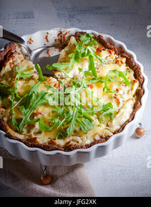 Quiche aux légumes et fromage Banque D'Images