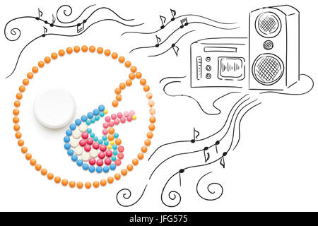 Bébé et la musique. Banque D'Images