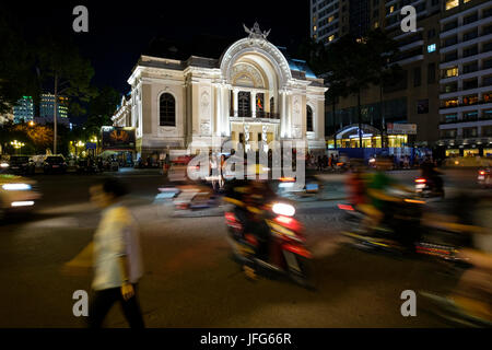 Opéra de Saigon ou Ho Chi Minh Théâtre Municipal, à Ho Chi Minh Ville, Vietnam Banque D'Images