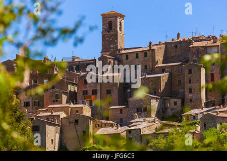 Sorano ville médiévale en Toscane Italie Banque D'Images