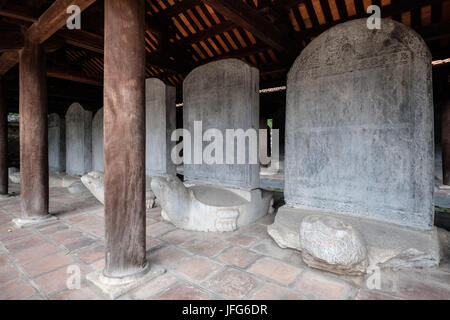 Temple de la littérature à Hanoi, Vietnam, Asie Banque D'Images