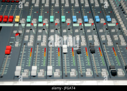 Console de mixage sonore Banque D'Images