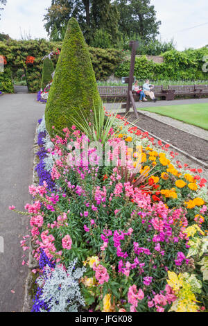 L'Écosse, Glasgow, Bellahouston Park, Maison pour un amateur d'Art, le jardin clos Banque D'Images