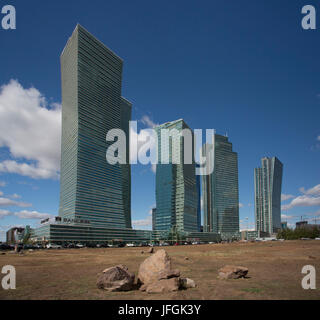 Le Kazakhstan, Astana Ville, Nouvelle Cité Administrative, Northern Lights Towers Banque D'Images