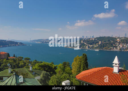 La Turquie, la Ville d'Istanbul, le détroit du Bosphore Banque D'Images