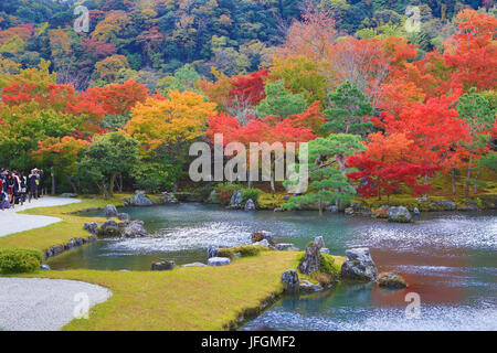 Le Japon, la ville de Kyoto, Tenryu-ji, Tenryu Jardin Banque D'Images