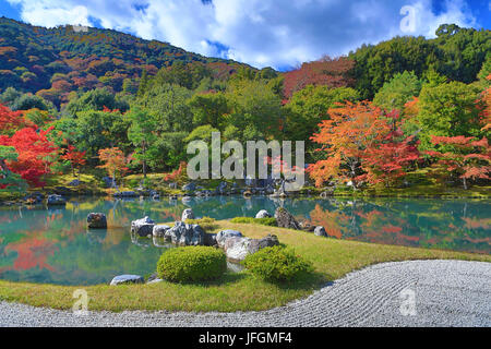 Le Japon, la ville de Kyoto, Tenryu-ji, Tenryu Jardin Banque D'Images