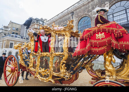 L'Angleterre, Londres, le lord-maire's Show, Lord Mayor's State Coach Banque D'Images