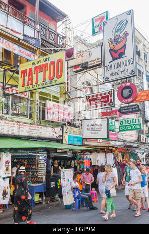 Thaïlande, Bangkok, Khaosan Road Banque D'Images