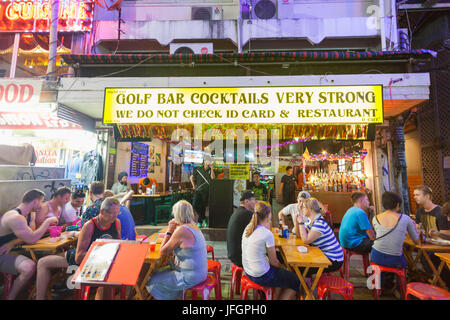 Thaïlande, Bangkok, Khaosan Road, restaurants typiques Banque D'Images