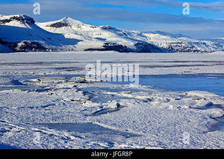 L'Islande, Islande, le sud, le parc national de Skaftafell, Skaftafell Banque D'Images