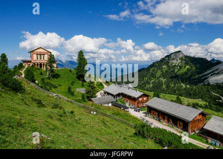 Maison du roi sur Schachen à Schachen House et Schachentorkopf, gamme Wetterstein Banque D'Images