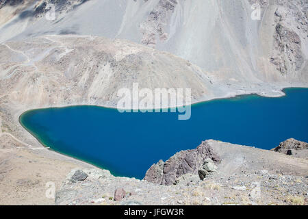 Le Chili, Portillo en été, Laguna del Inca Banque D'Images