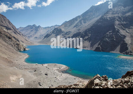 Le Chili, Portillo en été, Laguna del Inca Banque D'Images