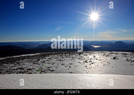 L'Europe, Suède, Laponie, province de Norrbotten, Nikkaluokta, paysage de montagne dans le massif de montagne Kebnekaise, Banque D'Images