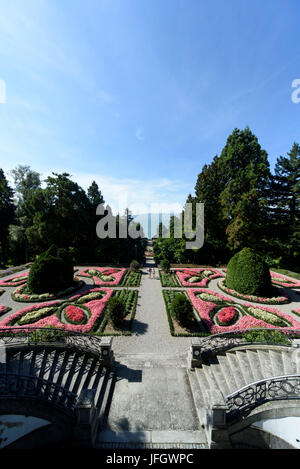 Jardin de la villa Alwind dans le lac près de Lindau, sur le lac de Constance, Allemagne, Bavière Banque D'Images