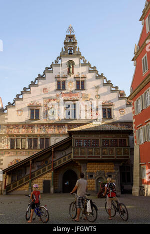 L'ancien hôtel de ville, Vieille Ville de Lindau, sur le lac de Constance, Allemagne, Bavière Banque D'Images