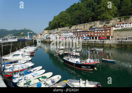 Port de pêche, Gipuzkoa, Donostia-San Sebastián, les provinces basques, l'Espagne Banque D'Images
