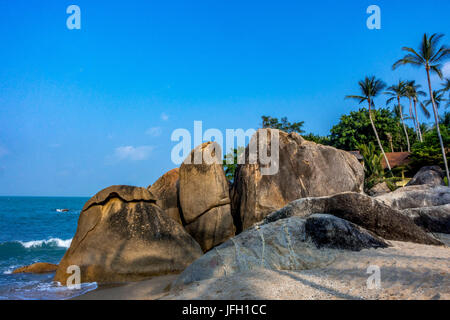 Coral Beach Cove Beach, Golf de Thaïlande, Ko Samui, Thaïlande du sud, la Thaïlande, l'Asie Banque D'Images