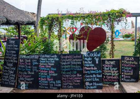 Restaurant à Lamai Beach, île de Ko Samui, Thaïlande, Asie Banque D'Images