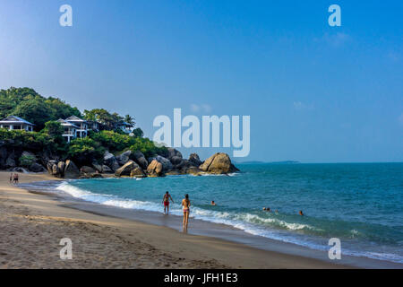 Coral Beach Cove Beach, Golf de Thaïlande, Ko Samui, Thaïlande du sud, la Thaïlande, l'Asie Banque D'Images