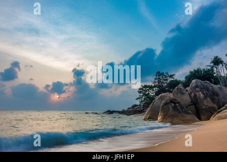 Coral Beach Cove Beach, Golf de Thaïlande, Ko Samui, Thaïlande du sud, la Thaïlande, l'Asie Banque D'Images