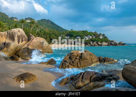 Coral Beach Cove Beach, Golf de Thaïlande, Ko Samui, Thaïlande du sud, la Thaïlande, l'Asie Banque D'Images