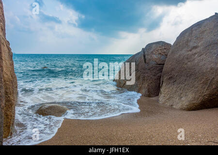 Coral Beach Cove Beach, Golf de Thaïlande, Ko Samui, Thaïlande du sud, la Thaïlande, l'Asie Banque D'Images