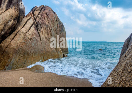 Coral Beach Cove Beach, Golf de Thaïlande, Ko Samui, Thaïlande du sud, la Thaïlande, l'Asie Banque D'Images