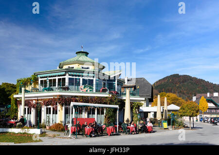 Café du Wolfgangsee, Autriche, Salzbourg, Salzkammergut, Sankt Gilgen Banque D'Images