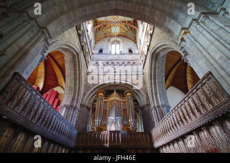 Intérieur de la cathédrale de St David's - Pembrokeshire Banque D'Images