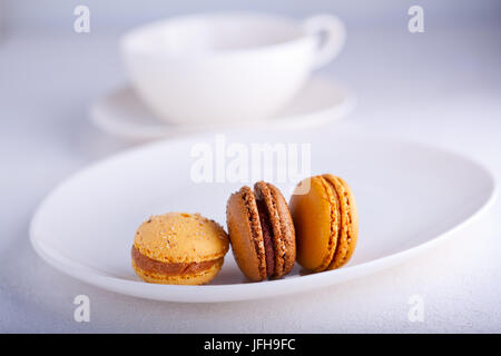 Biscuits aux amandes macarons Français Banque D'Images