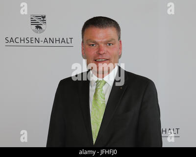 Holger Stahlknecht (CDU) Ministre de l'intérieur de Saxe-Anhalt Banque D'Images