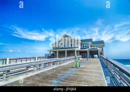 Jennette's Pier à Nags Head, North Carolina, USA. Banque D'Images