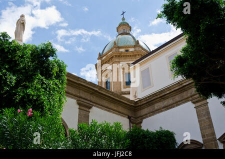 L'Italie, le sud de l'Italie, Sicile, Sicile, Palerme, Piazza Casa Professa, Chiesa del Gesù Casa Professa Banque D'Images