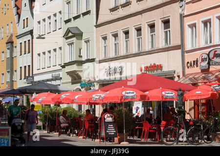 L'Europe, Allemagne, Bavière, Berlin, Theresienstrasse, street cafe, Banque D'Images