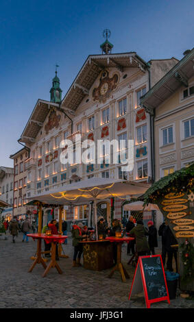 Foire de Noël à Bad Tölz, Bavarois, Allemagne Banque D'Images