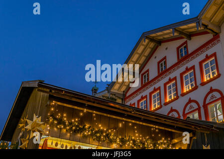 Foire de Noël à Bad Tölz, Bavarois, Allemagne Banque D'Images