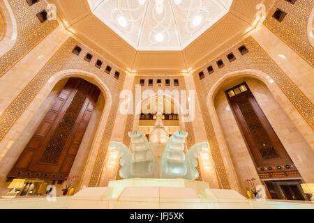 Saoudite, péninsule arabique, le Sultanat d'Oman, Muscat, l'hôtel Al Bustan Palace Banque D'Images