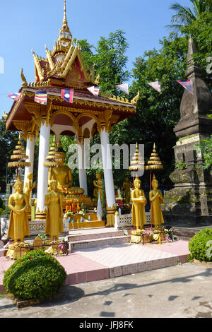 L'ASIE, Laos, pays enclavé, Asie du Sud-Est, péninsule indochinoise, Vientiane, temple Banque D'Images