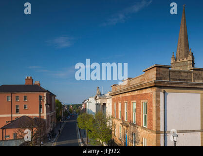 Royaume-uni, Irlande du Nord, le comté de Londonderry, Derry, bâtiments de la ville fortifiée Banque D'Images