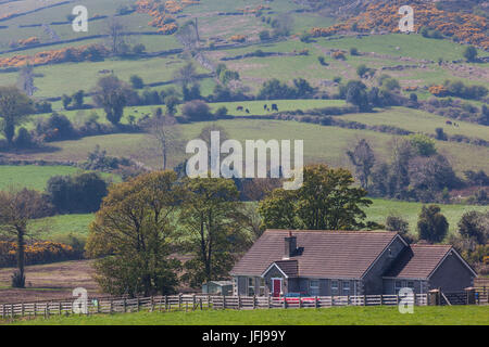 Royaume-uni, Irlande du Nord, County Down, Castlewellan, vue sur les montagnes de Mourne, le printemps Banque D'Images
