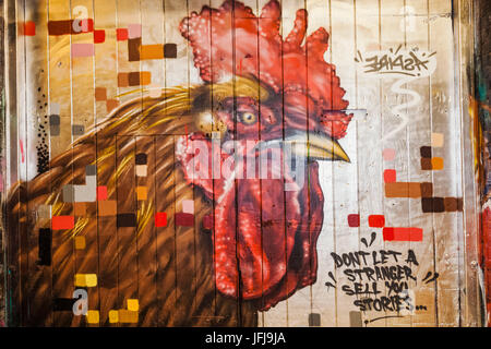 L'Angleterre, Londres, Lambeth, Waterloo, Leake Street, Graffiti et l'Art de mur Tunnel Banque D'Images