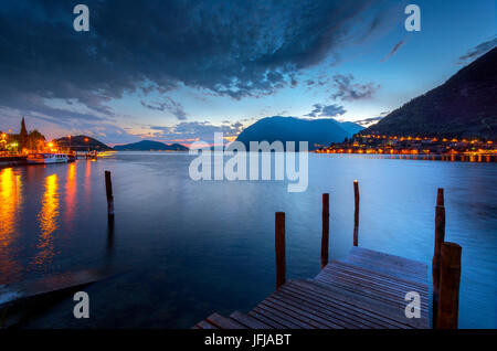 Peschiera Maraglio, Montisola, province de Brescia, Lombardie, Italie Banque D'Images