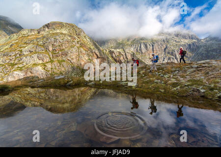 Trekking dans les Alpes, Valgoglio Orobie, province de Bergame, Italie, Banque D'Images