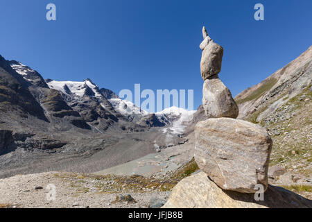 L'Europe, Autriche, Grossglockner et montagnes Johannisberg avec le glacier de Pasterze, Glockner Group, Haut Tauern Banque D'Images