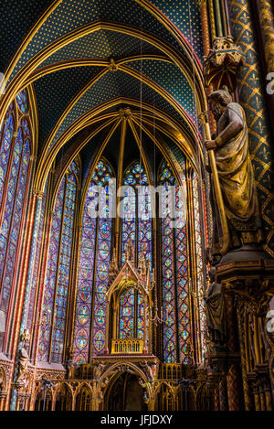 Sainte Chapelle, Paris Vitraux, La Chapelle, Paris, France Banque D'Images