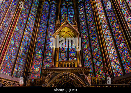 Sainte Chapelle, Paris Vitraux, La Chapelle, Paris, France Banque D'Images